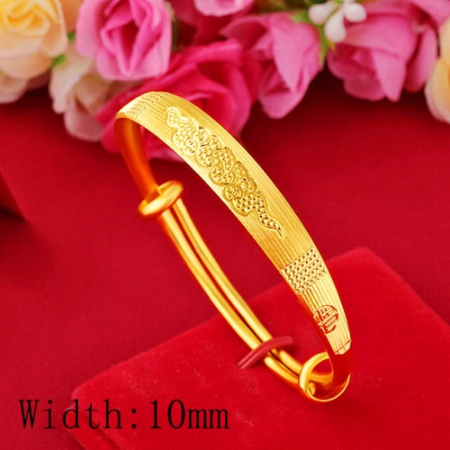 BC Wholesale 24K Gold Jewelry Women's Bangles Cheap Jewelry Alluvial Gold Jewelry Bangles NO.#CJ4BV002588