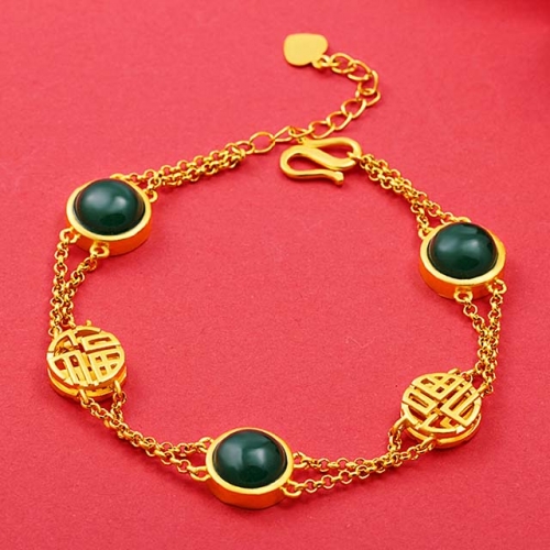 BC Wholesale 24K Gold Jewelry Women's Bracelets Cheap Jewelry Alluvial Gold Jewelry Bracelets NO.#CJ4BN005