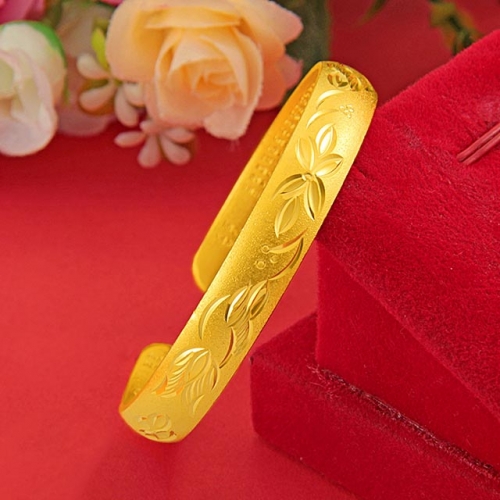 BC Wholesale 24K Gold Jewelry Women's Bangles Cheap Jewelry Alluvial Gold Jewelry Bangles NO.#CJ4BD006