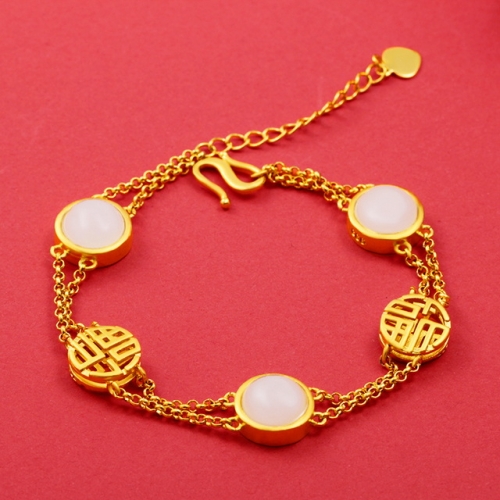 BC Wholesale 24K Gold Jewelry Women's Bracelets Cheap Jewelry Alluvial Gold Jewelry Bracelets NO.#CJ4BO005