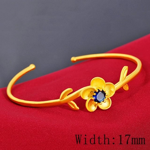 BC Wholesale 24K Gold Jewelry Women's Bangles Cheap Jewelry Alluvial Gold Jewelry Bangles NO.#CJ4BCR002588