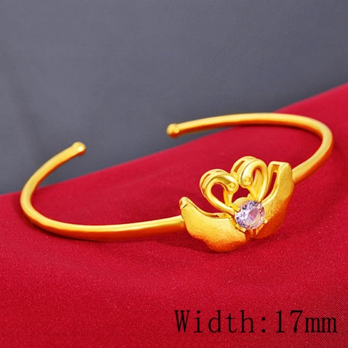 BC Wholesale 24K Gold Jewelry Women's Bangles Cheap Jewelry Alluvial Gold Jewelry Bangles NO.#CJ4BCV002588