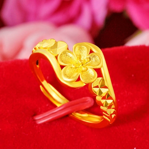 BC Wholesale 24K Gold Jewelry Women's Rings Cheap Jewelry Alluvial Gold Rings Jewelry Open Rings NO.#CJ4RN0012