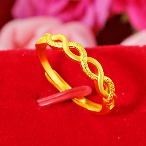 BC Wholesale 24K Gold Jewelry Women's Rings Cheap Jewelry Alluvial Gold Rings Jewelry Open Rings NO.#CJ4RO0012