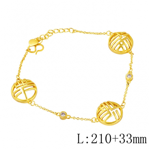 BC Wholesale 24K Gold Jewelry Women's Bracelets Cheap Jewelry Alluvial Gold Jewelry Bracelets NO.#CJ4BAR005