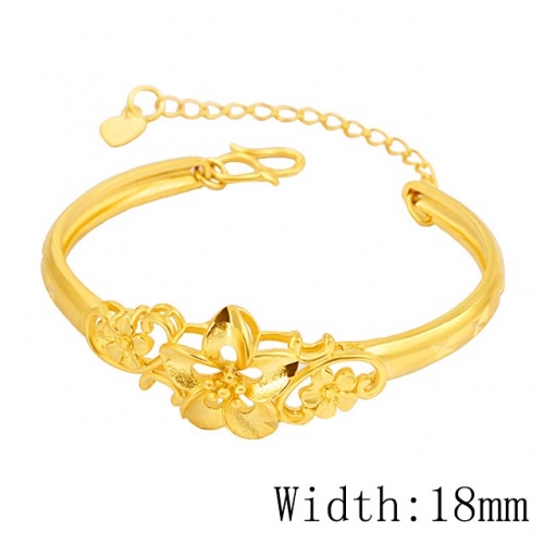 BC Wholesale 24K Gold Jewelry Women's Bangles Cheap Jewelry Alluvial Gold Jewelry Bangles NO.#CJ4BH006