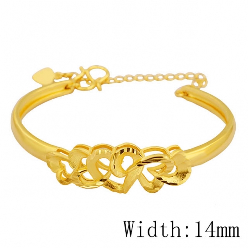 BC Wholesale 24K Gold Jewelry Women's Bangles Cheap Jewelry Alluvial Gold Jewelry Bangles NO.#CJ4BP006