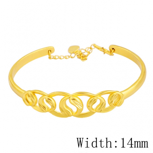 BC Wholesale 24K Gold Jewelry Women's Bangles Cheap Jewelry Alluvial Gold Jewelry Bangles NO.#CJ4BL006