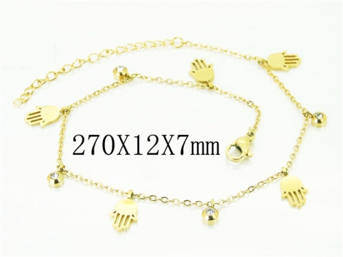 BC Wholesale Anklets Jewelry Stainless Steel 316L Anklets NO.#BC43B0251LLS