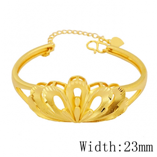 BC Wholesale 24K Gold Jewelry Women's Bangles Cheap Jewelry Alluvial Gold Jewelry Bangles NO.#CJ4BQ006