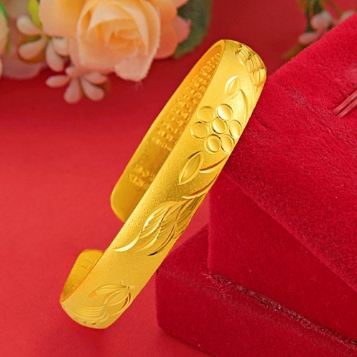 BC Wholesale 24K Gold Jewelry Women's Bangles Cheap Jewelry Alluvial Gold Jewelry Bangles NO.#CJ4BE006