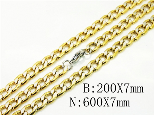 Wholesale Stainless Steel 316L Necklace & Bracelet Set NO.#BC40S0515HNL