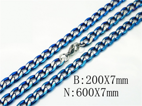 Wholesale Stainless Steel 316L Necklace & Bracelet Set NO.#BC40S0516HNL