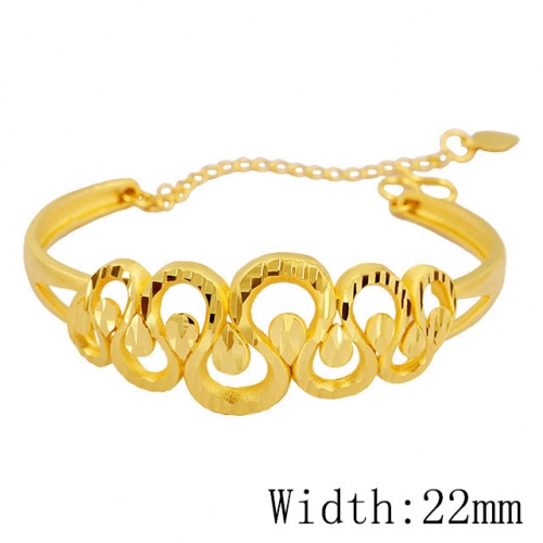 BC Wholesale 24K Gold Jewelry Women's Bangles Cheap Jewelry Alluvial Gold Jewelry Bangles NO.#CJ4BN006