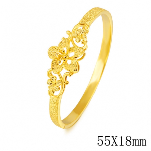 BC Wholesale 24K Gold Jewelry Women's Bangles Cheap Jewelry Alluvial Gold Jewelry Bangles NO.#CJ4BN0025881