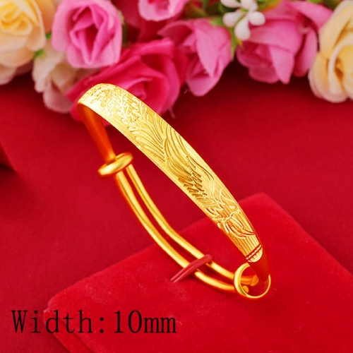 BC Wholesale 24K Gold Jewelry Women's Bangles Cheap Jewelry Alluvial Gold Jewelry Bangles NO.#CJ4BU002588