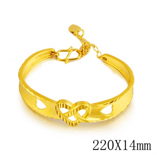 BC Wholesale 24K Gold Jewelry Women's Bangles Cheap Jewelry Alluvial Gold Jewelry Bangles NO.#CJ4BP0025881