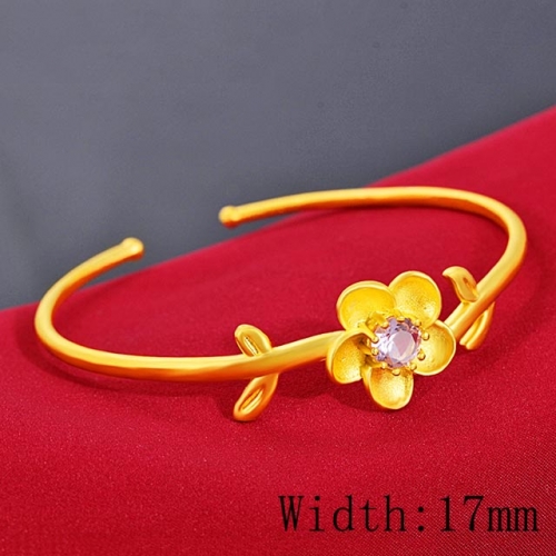 BC Wholesale 24K Gold Jewelry Women's Bangles Cheap Jewelry Alluvial Gold Jewelry Bangles NO.#CJ4BCP002588