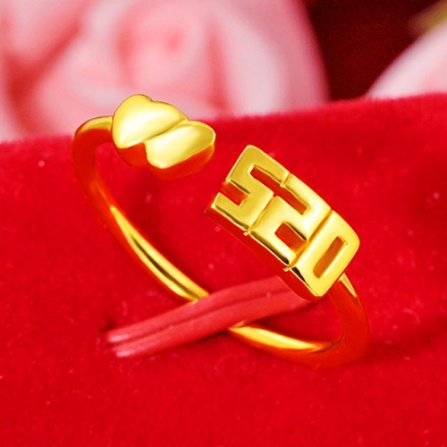 BC Wholesale 24K Gold Jewelry Women's Rings Cheap Jewelry Alluvial Gold Rings Jewelry Open Rings NO.#CJ4RBQ0012