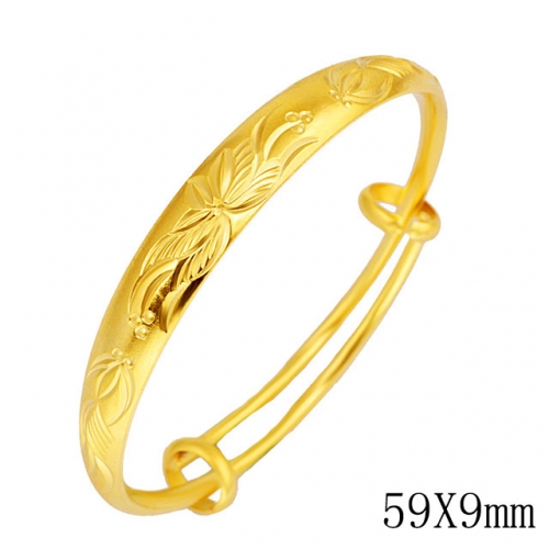 BC Wholesale 24K Gold Jewelry Women's Bangles Cheap Jewelry Alluvial Gold Jewelry Bangles NO.#CJ4BAO002588