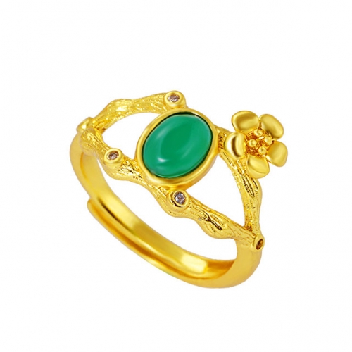 BC Wholesale 24K Gold Jewelry Women's Rings Cheap Jewelry Alluvial Gold Rings Jewelry Open Rings NO.#CJ4RP025158