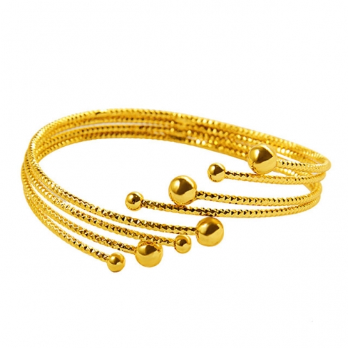 BC Wholesale 24K Gold Jewelry Women's Bangles Cheap Jewelry Alluvial Gold Jewelry Bangles NO.#CJ4BCF002588