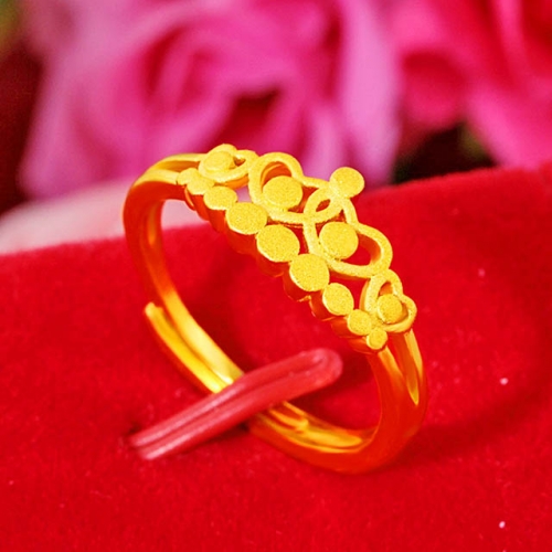 BC Wholesale 24K Gold Jewelry Women's Rings Cheap Jewelry Alluvial Gold Rings Jewelry Open Rings NO.#CJ4RL0012