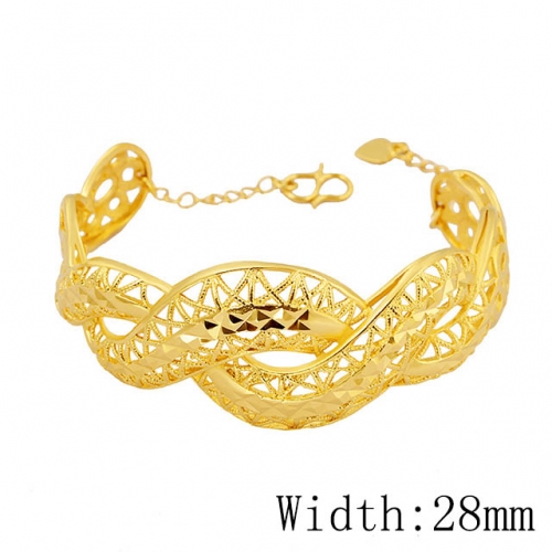 BC Wholesale 24K Gold Jewelry Women's Bangles Cheap Jewelry Alluvial Gold Jewelry Bangles NO.#CJ4BO006