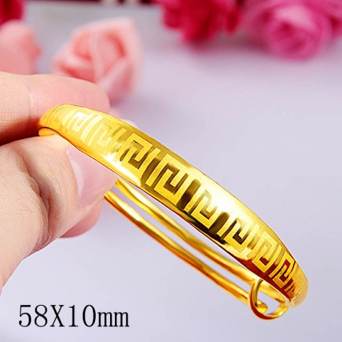 BC Wholesale 24K Gold Jewelry Women's Bangles Cheap Jewelry Alluvial Gold Jewelry Bangles NO.#CJ4BAR002588