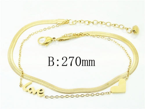 BC Wholesale Anklets Jewelry Stainless Steel 316L Anklets NO.#BC43B0165OR