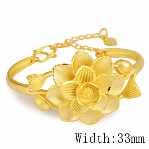 BC Wholesale 24K Gold Jewelry Women's Bangles Cheap Jewelry Alluvial Gold Jewelry Bangles NO.#CJ4BDK002588