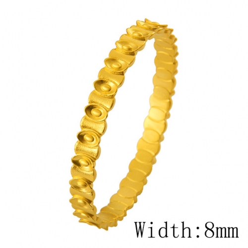 BC Wholesale 24K Gold Jewelry Women's Bangles Cheap Jewelry Alluvial Gold Jewelry Bangles NO.#CJ4BCD002588