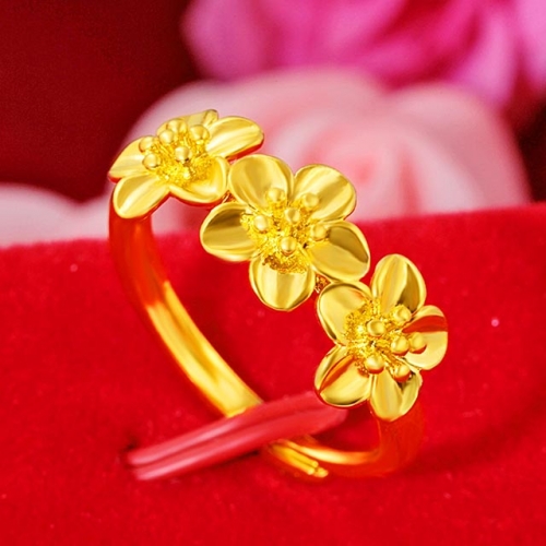 BC Wholesale 24K Gold Jewelry Women's Rings Cheap Jewelry Alluvial Gold Rings Jewelry Open Rings NO.#CJ4RBS0012