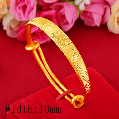 BC Wholesale 24K Gold Jewelry Women's Bangles Cheap Jewelry Alluvial Gold Jewelry Bangles NO.#CJ4BCK002588