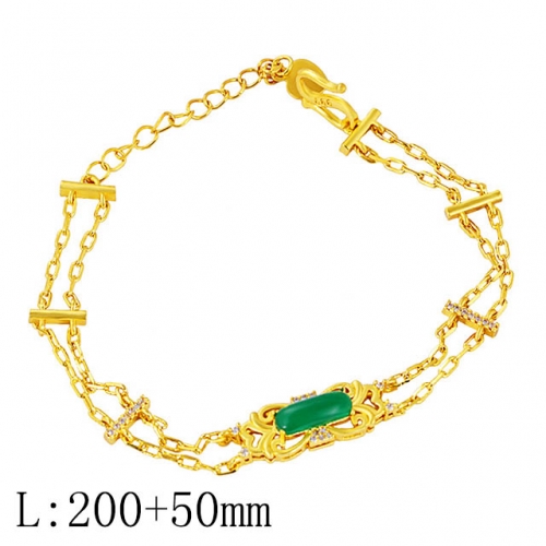 BC Wholesale 24K Gold Jewelry Women's Bracelets Cheap Jewelry Alluvial Gold Jewelry Bracelets NO.#CJ4BAO005
