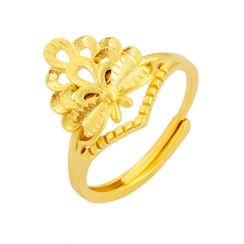 BC Wholesale 24K Gold Jewelry Women's Rings Cheap Jewelry Alluvial Gold Rings Jewelry Open Rings NO.#CJ4RNM025158