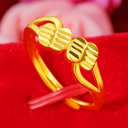 BC Wholesale 24K Gold Jewelry Women's Rings Cheap Jewelry Alluvial Gold Rings Jewelry Open Rings NO.#CJ4RBP0012