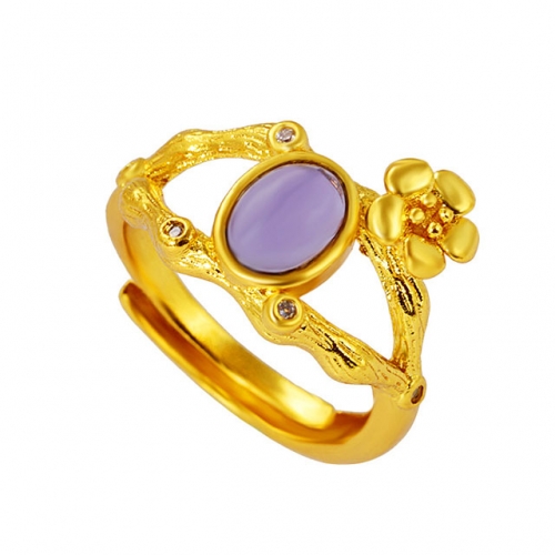 BC Wholesale 24K Gold Jewelry Women's Rings Cheap Jewelry Alluvial Gold Rings Jewelry Open Rings NO.#CJ4RO025158