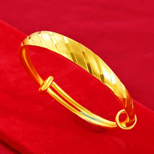 BC Wholesale 24K Gold Jewelry Women's Bangles Cheap Jewelry Alluvial Gold Jewelry Bangles NO.#CJ4BS002588
