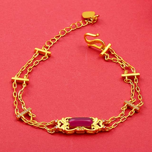 BC Wholesale 24K Gold Jewelry Women's Bracelets Cheap Jewelry Alluvial Gold Jewelry Bracelets NO.#CJ4BAP005