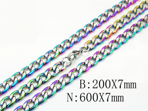 Wholesale Stainless Steel 316L Necklace & Bracelet Set NO.#BC40S0517HNL