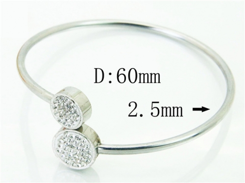 BC Wholesale Bangles Jewelry Stainless Steel 316L Bracelet NO.#BC58B0600NL