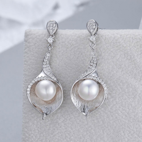 BC Jewelry Wholesale 925 Silver Earrings Natural Pearl Fashion Earrings NO.#925J9E2217