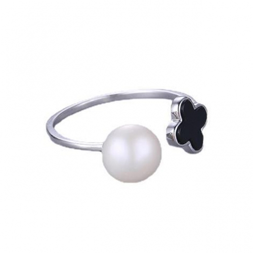 BC Wholesale 925 Silver Rings Popular Open Rings Pearl Rings NO.#925J9R4936