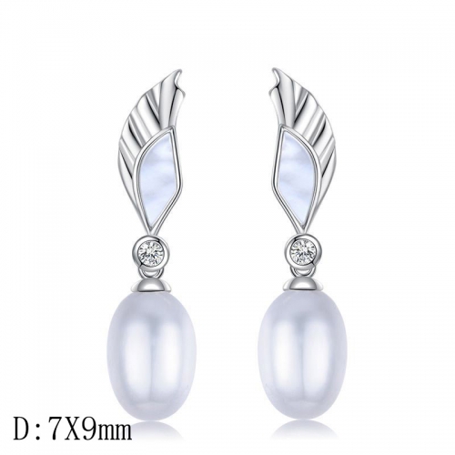 BC Jewelry Wholesale 925 Silver Earrings Natural Pearl Fashion Earrings NO.#925J9E2938