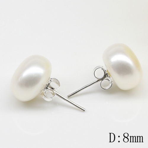 BC Jewelry Wholesale 925 Silver Earrings Natural Pearl Fashion Earrings NO.#925J9EB002