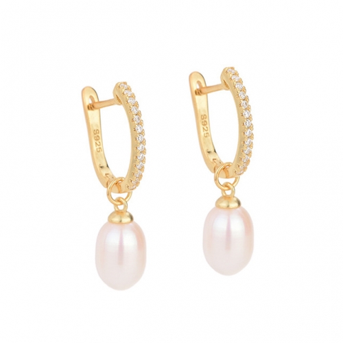 BC Jewelry Wholesale 925 Silver Earrings Natural Pearl Fashion Earrings NO.#925J9E2983