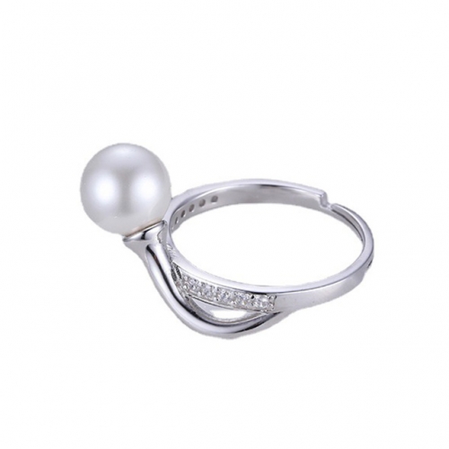 BC Wholesale 925 Silver Rings Popular Open Rings Pearl Rings NO.#925J9R4939
