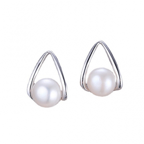 BC Jewelry Wholesale 925 Silver Earrings Natural Pearl Fashion Earrings NO.#925J9E2945