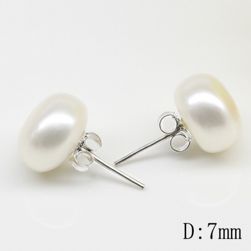 BC Jewelry Wholesale 925 Silver Earrings Natural Pearl Fashion Earrings NO.#925J9EA002